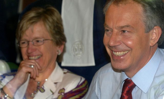 Baroness Armstrong with Tony Blair. ( Clara Molden/PA)