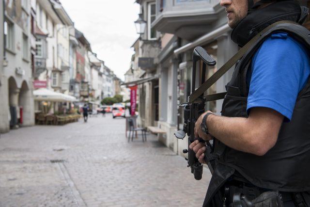 Police shut down the old town of Schaffhausen in Switzerland amid the search