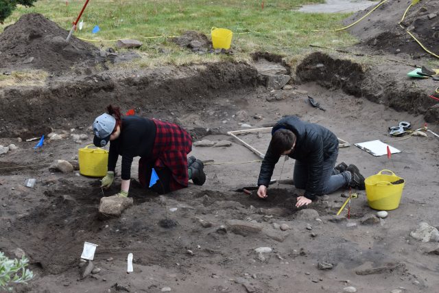 The archaeological dig at Burghead Fort which uncovered a Pictish longhouse and coins dating back more than 1,000 years.