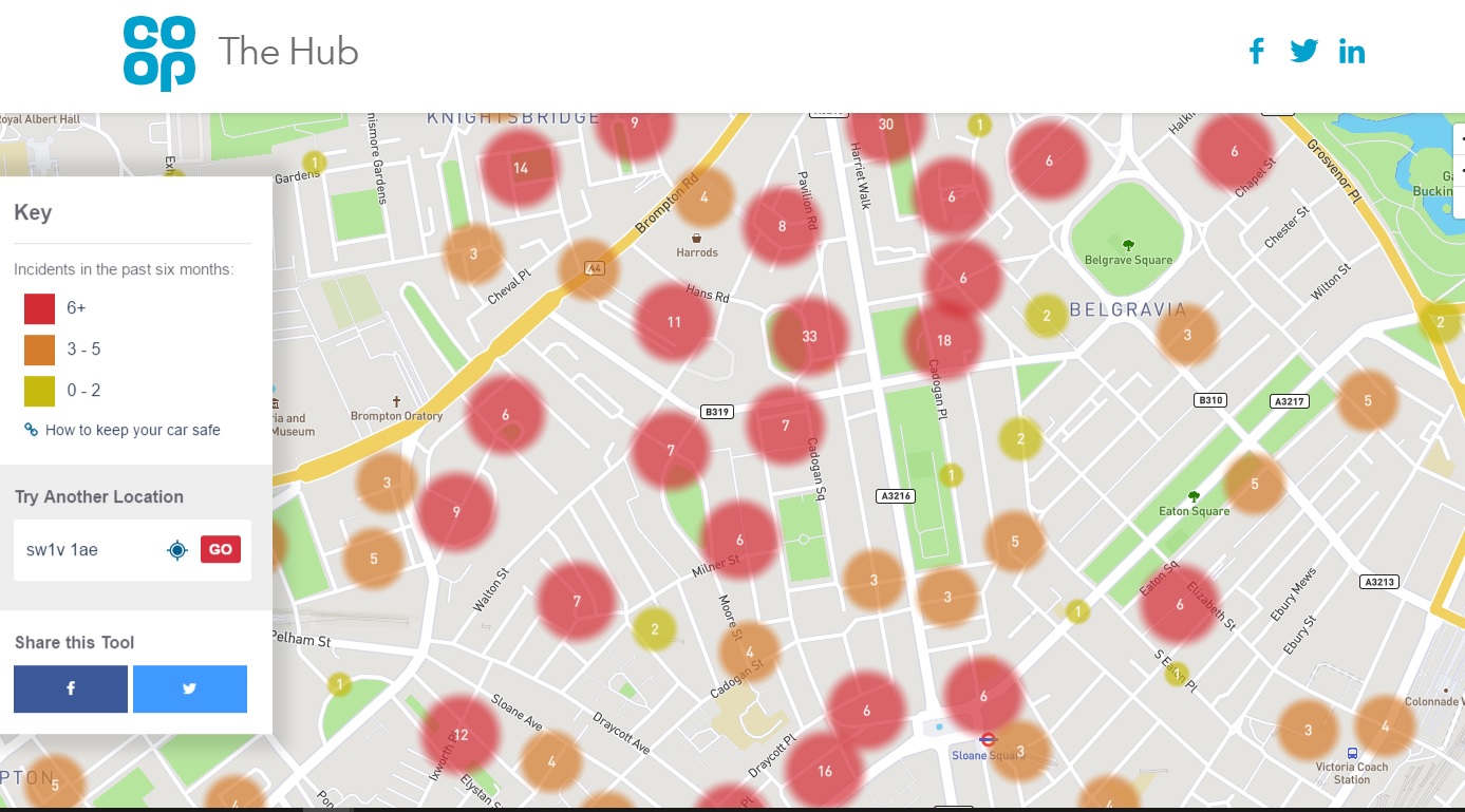 Car crime map