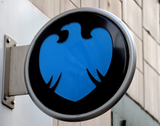A Barclays bank sign