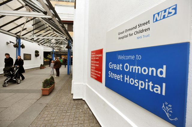 The main entrance to the Great Ormond Street hospital