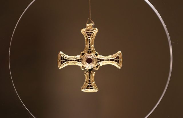St Cuthbert's gold and garnet pectoral cross