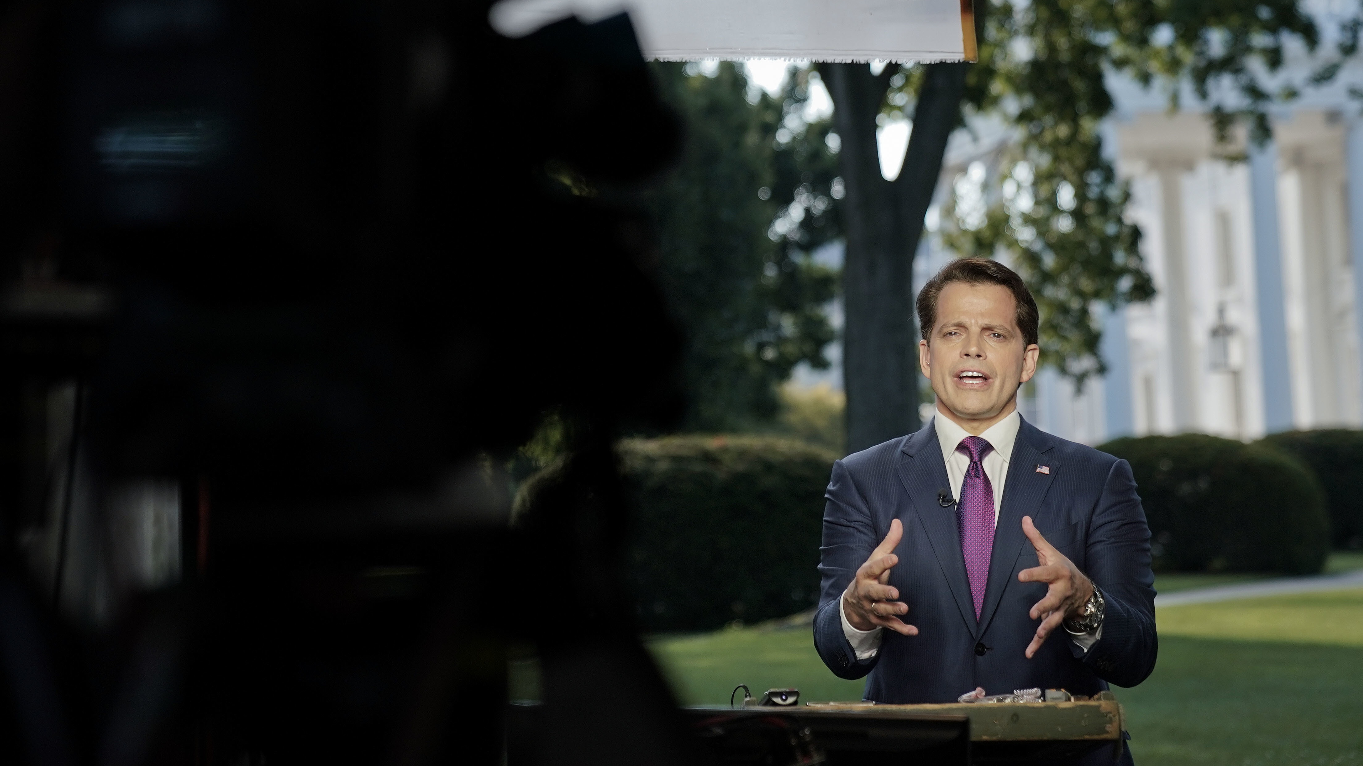 Former White House communications director Anthony Scaramucci speaks during a interview