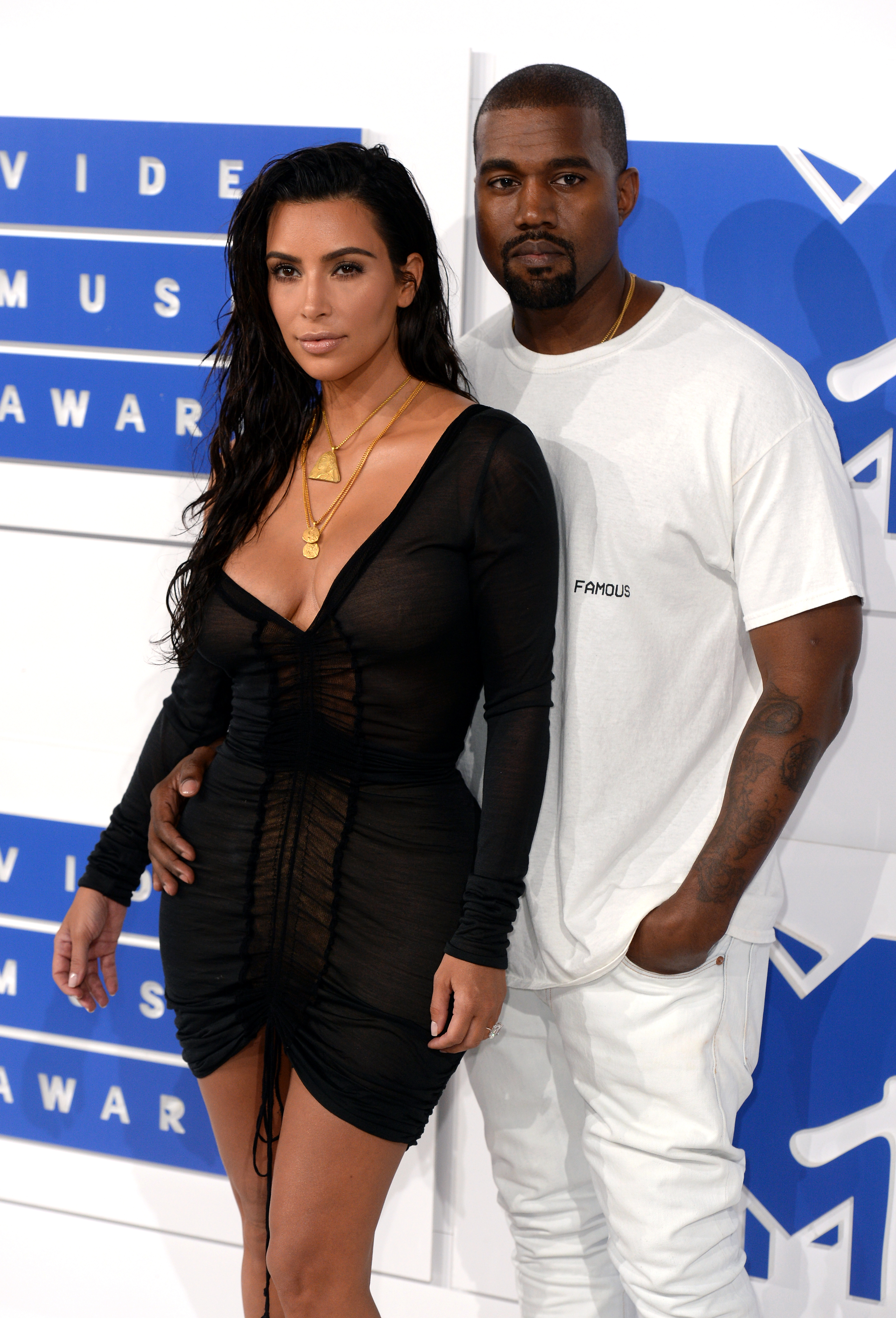 Kanye West and Kim Kardashian