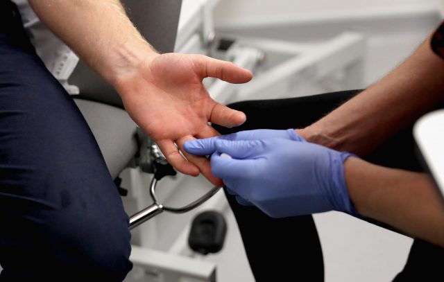 A man having his blood taken for a HIV test (Chris Jackson/PA)