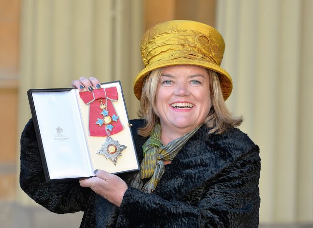 Dame Louise Casey after she was made a Dame by the Prince of Wales during an Investiture ceremony at Buckingham Palace