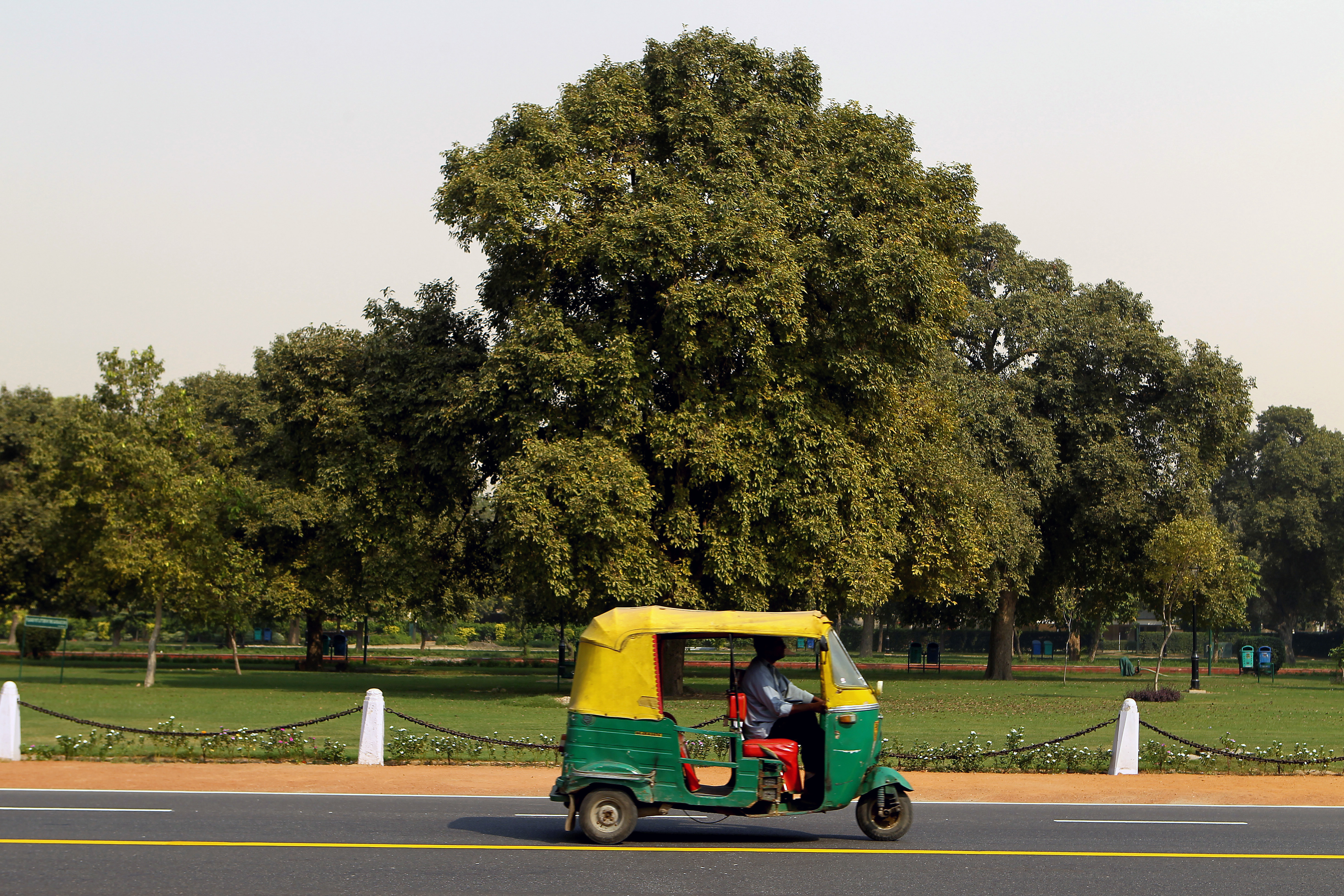 Tuk tuk in India.