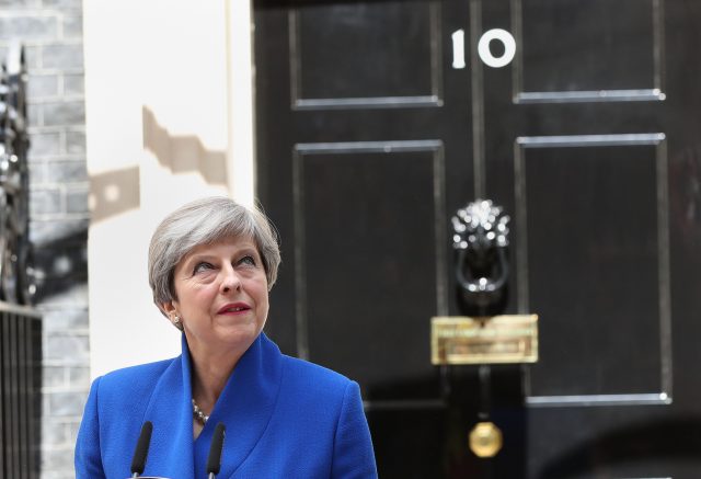 Theresa May at Downing Street