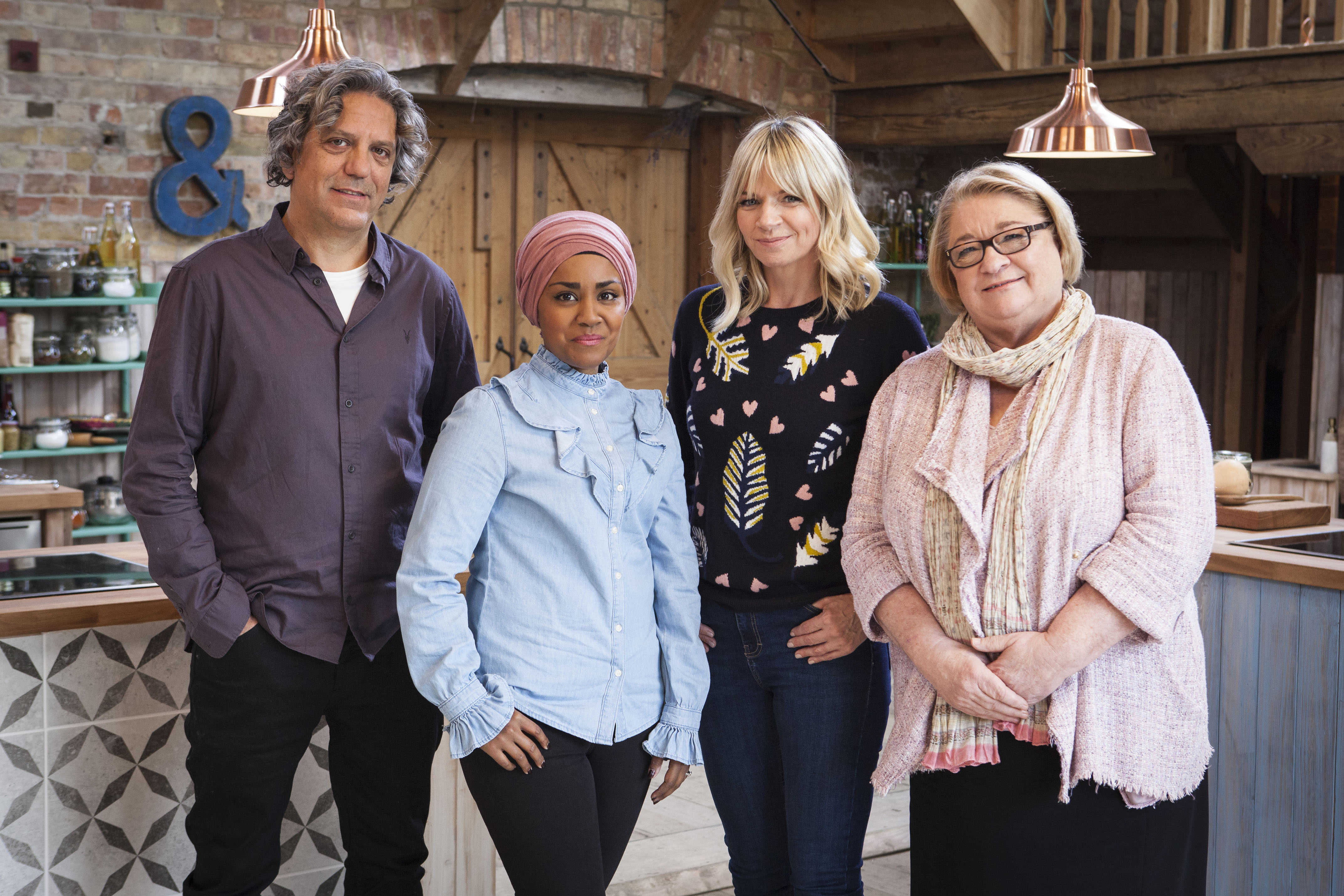 The Big Family Cooking Showdown presenters and judges (BBC/Voltage TV Productions)