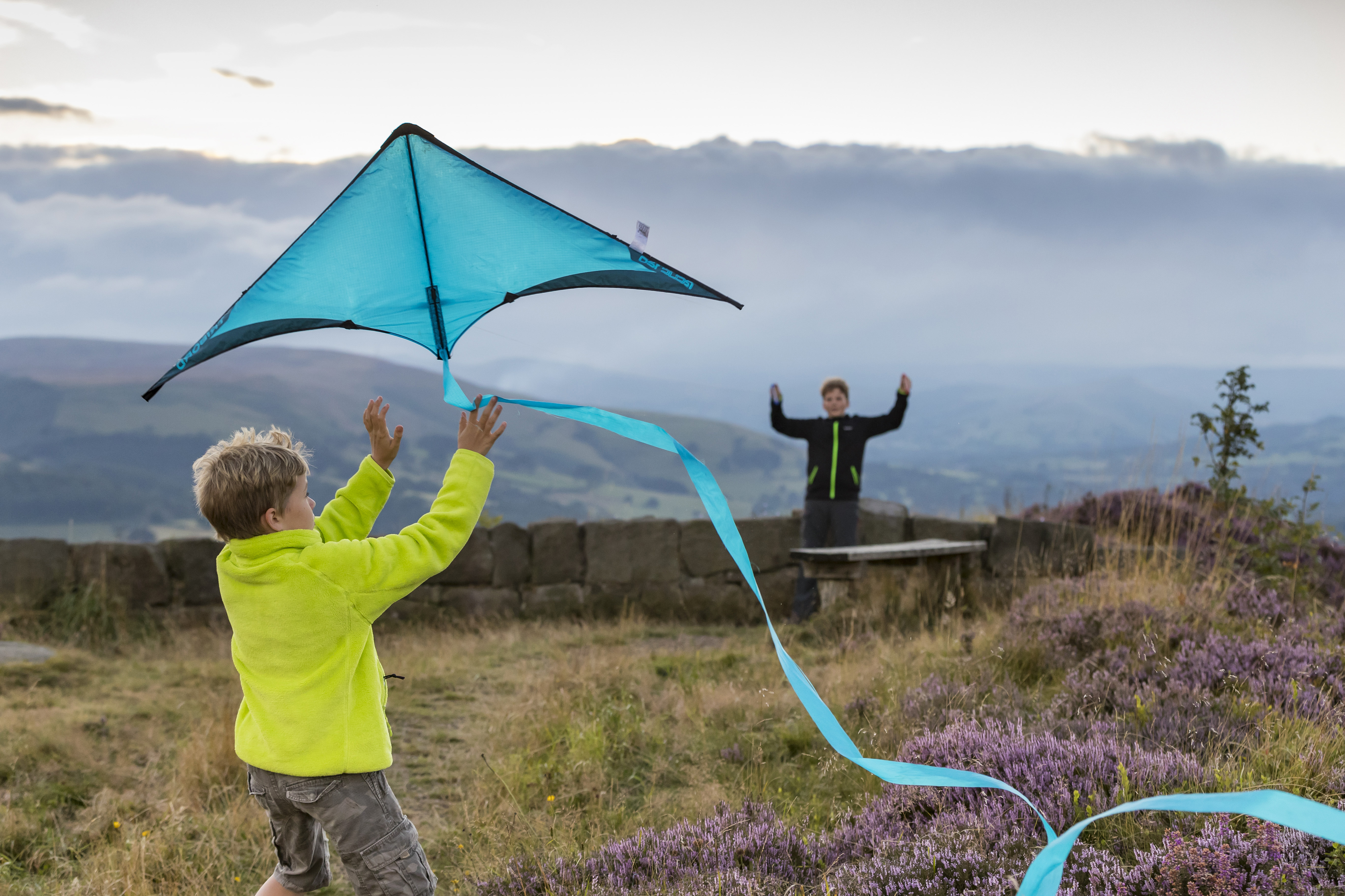 Children flying a kite at Longshaw (Chris Lacey/National Trust/PA)