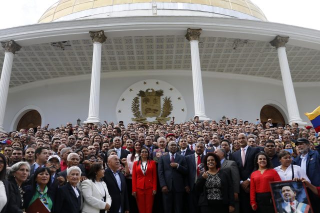 Venezuela's Constituent Assembly poses for an official photo (Ariana Cubillos/AP/PA)