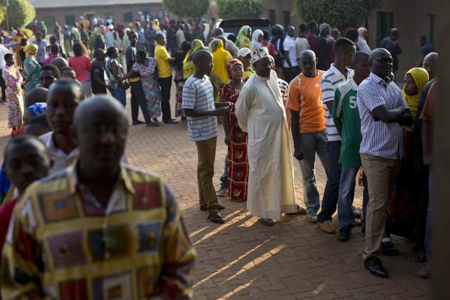 Rwandans queue to vote in Kigali (Jerome Delay/AP/PA)