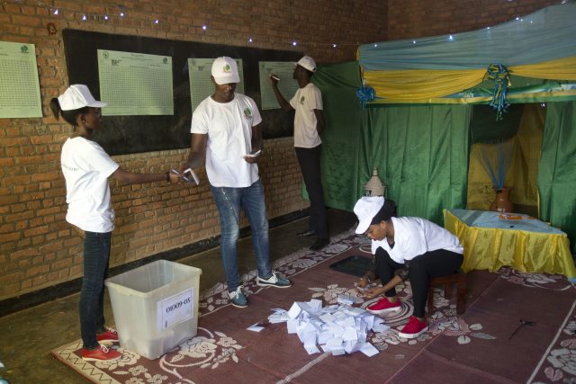 Votes are being counted in Kigali (Jerome Delay/AP/PA)