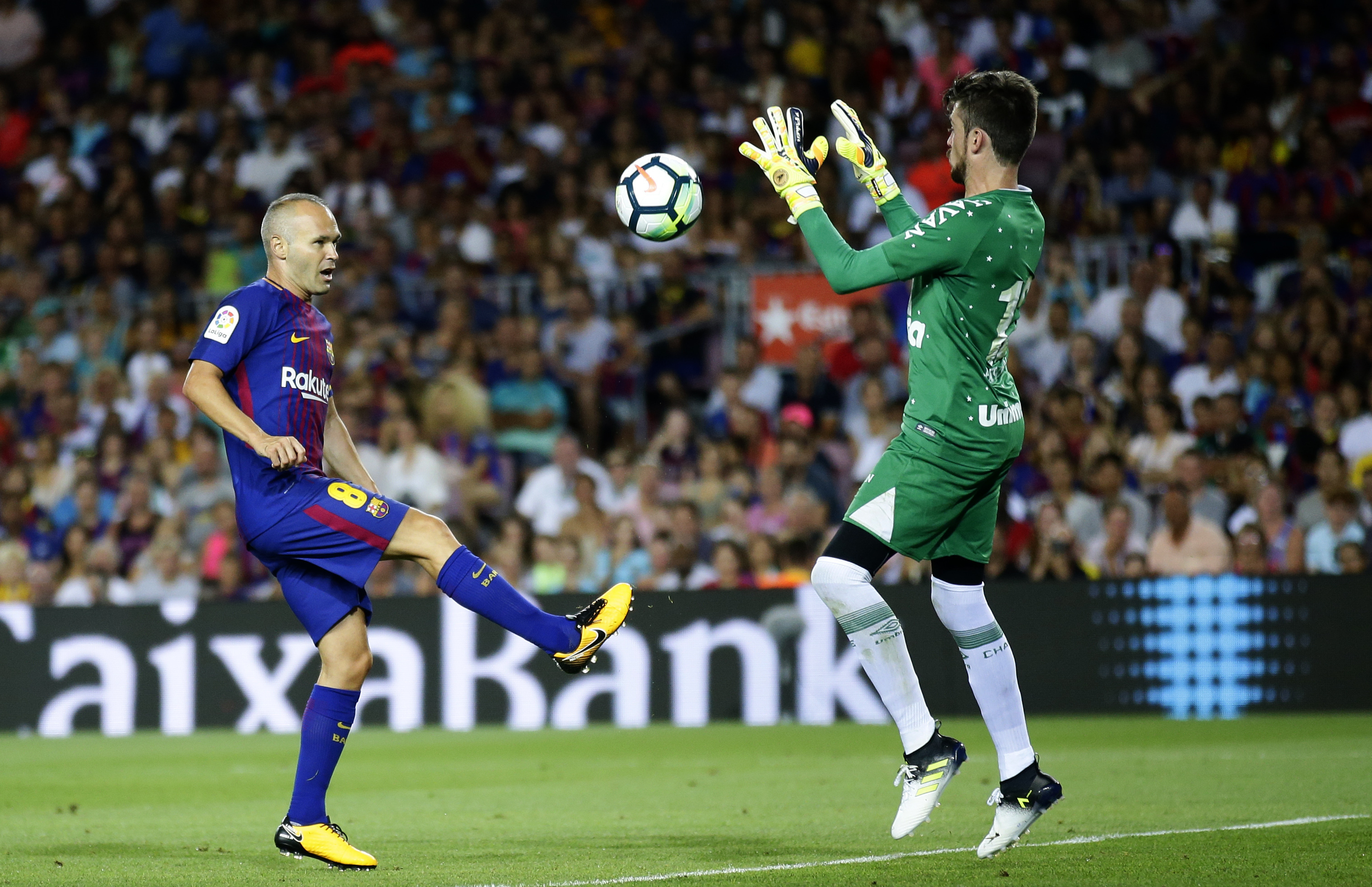 Andres Iniesta during a Barcelona v Chapecoense friendly