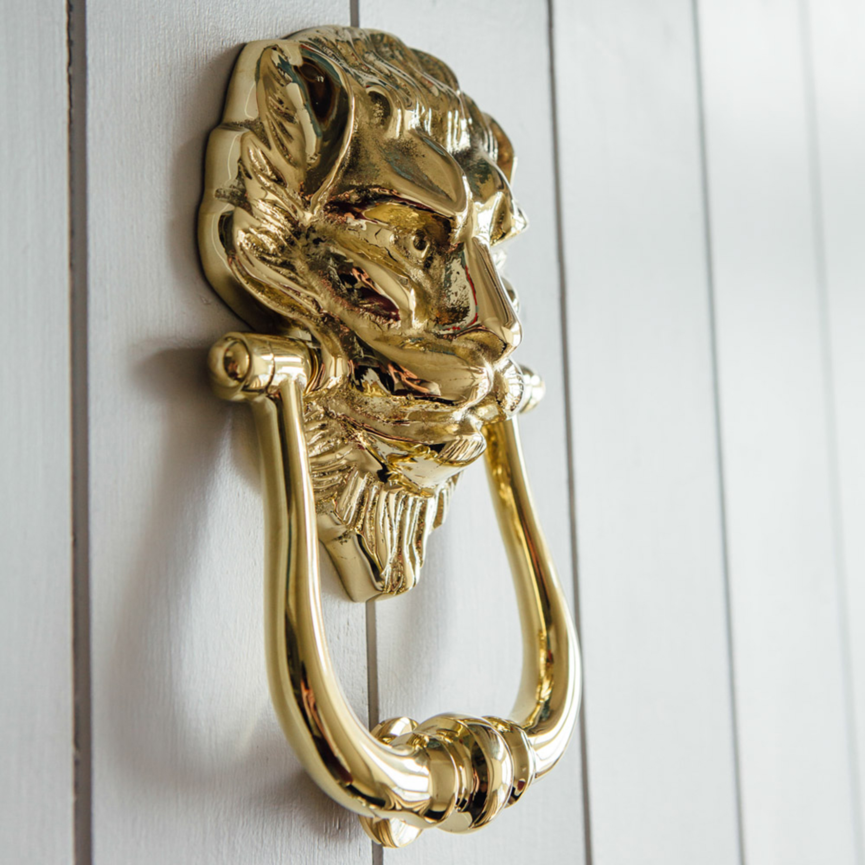 Empire lion's head door knocker, brass, £66.50, Grace & Glory Home (Grace & Glory Home/PA)