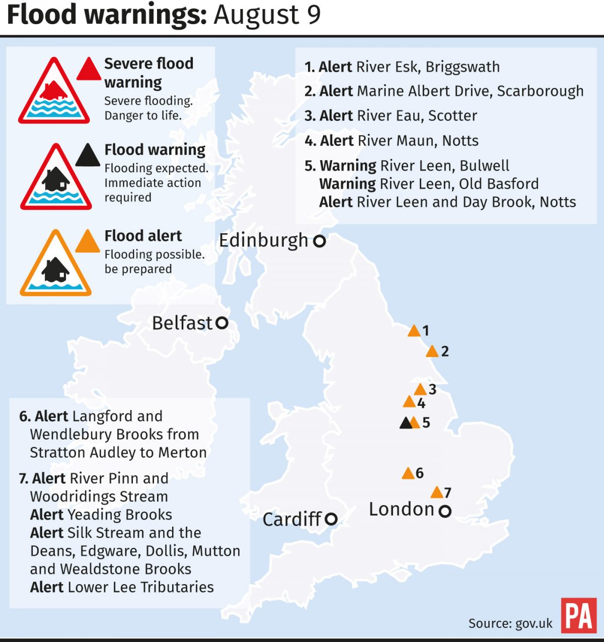 East coast towns hit by flash floods after heavy rain | Shropshire Star