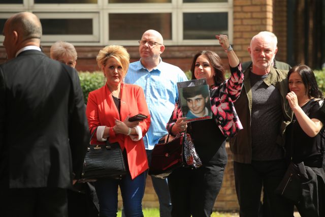 Donna Miller with a picture of her brother Paul Carlile, who died in the Hillsborough disaster (Danny Lawson/PA)