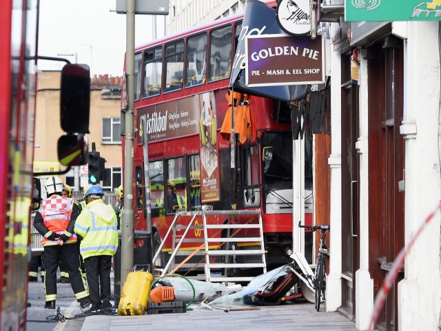 Nine people were treated for minor injuries following the incident in Lavender Hill