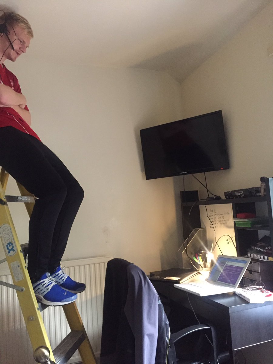 Joshua on his ladder