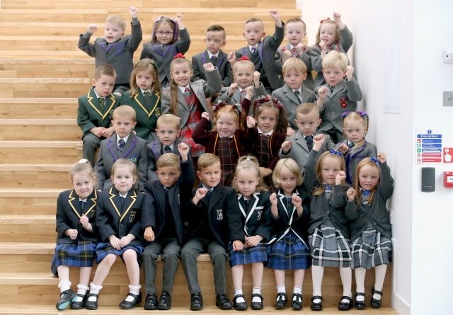 Twins at St Patrick's Primary School in Greenock