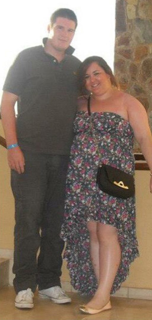 Katie and Liam on holiday in 2012, before they lost 12 stone to get married (Collect/PA Real Life)