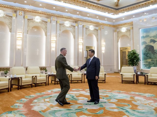 General Dunford meeting Chinese president Xi Jinping (Andrew Harnik/AP)