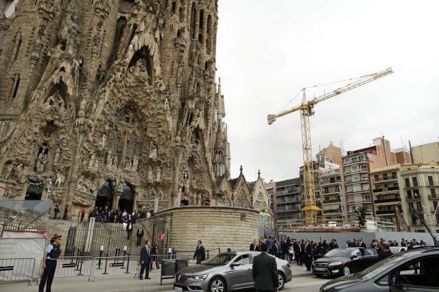 Dignitaries attended the solemn Mass at Barcelona's Sagrada Familia basilica (Manu Fernandez/AP)