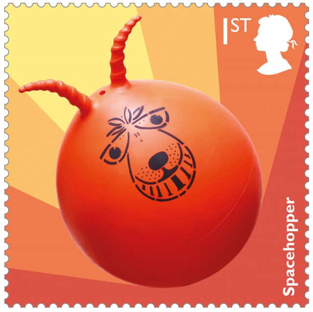 A stamp featuring the Spacehopper