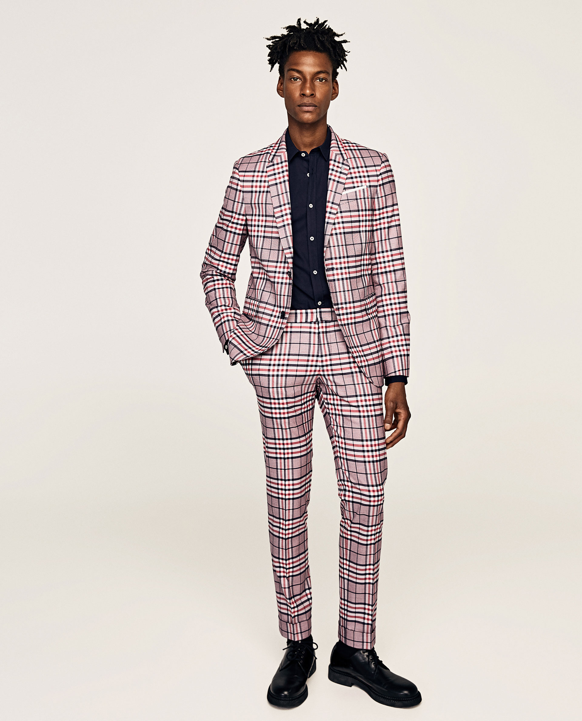 A checked suit from Zara
