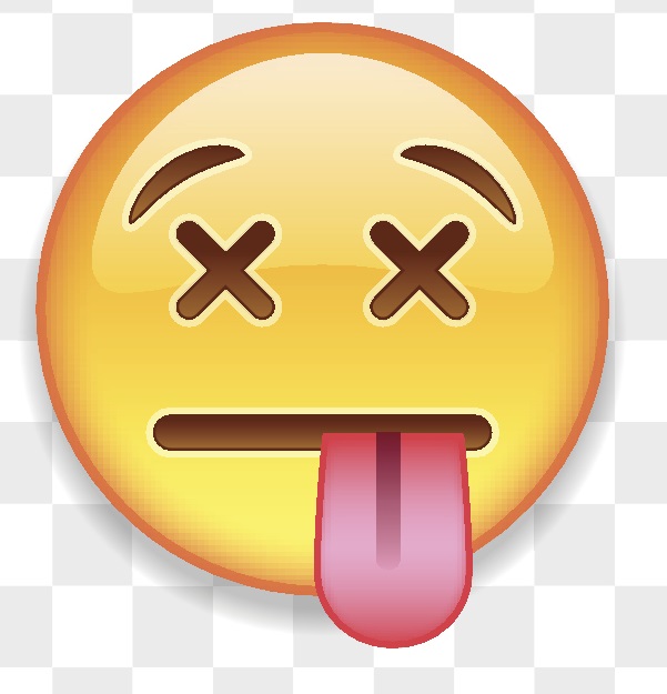 A dead faced emoji