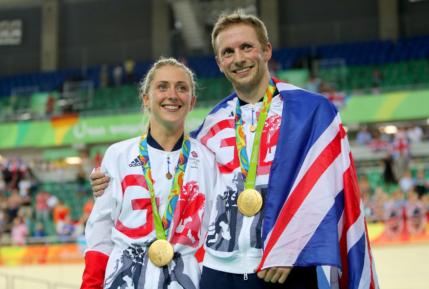 Laura and Jason Kenny at the Rio Olympics (David Davies/PA)