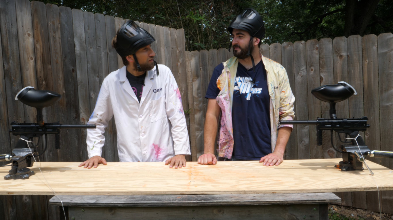 These paintballs colliding in midair in super slowmotion will leave