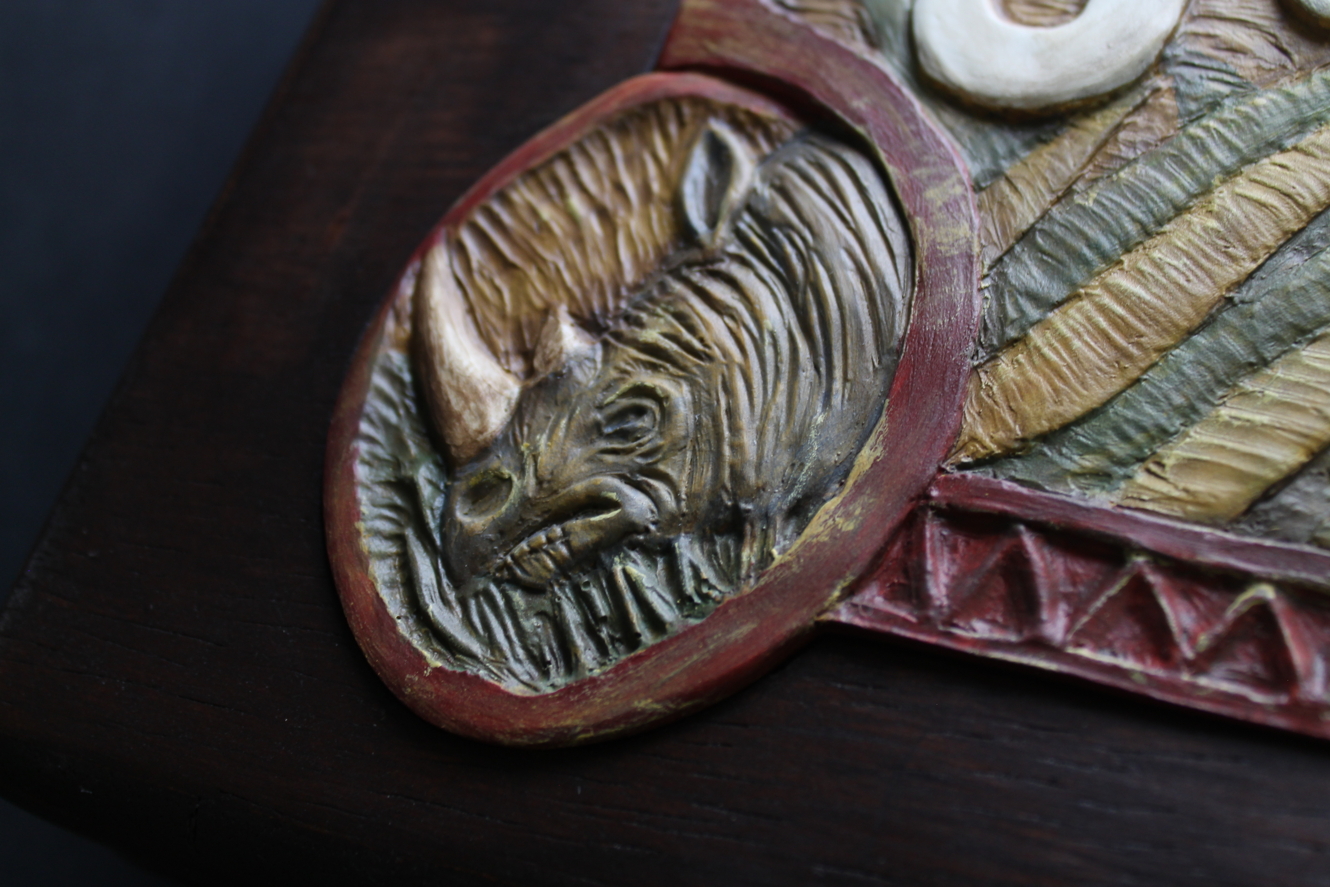 Jumanji rhino carving