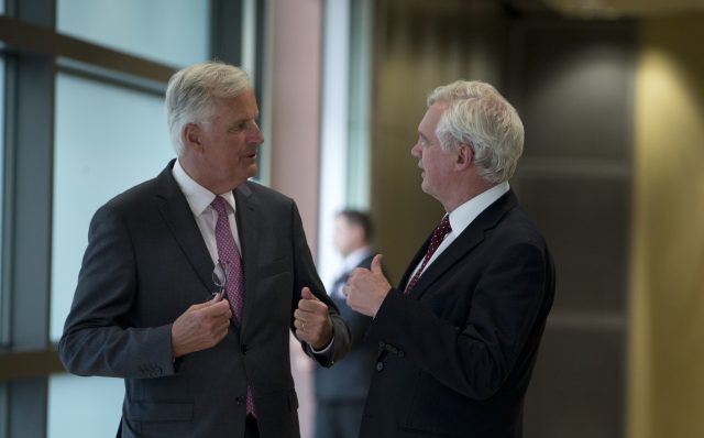 Brexit Secretary David Davis hit back at Mr Barnier's concerns (Virginia Mayo/AP)