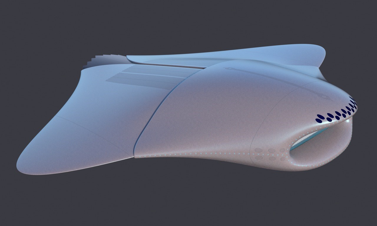 A manta ray shaped submarine concept