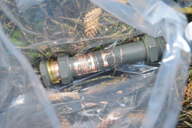A pipe recovered from a hide in Carnfunnock Country Park, Northern Ireland, used by Ciaran Maxwell