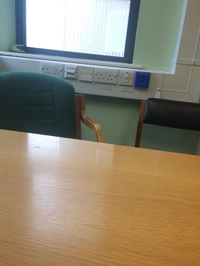 Undated screen grab of a photo from the Twitter feed of DC Fussy Bussy (@DonYeeoo) of a photo which was taken within PSNI buildings