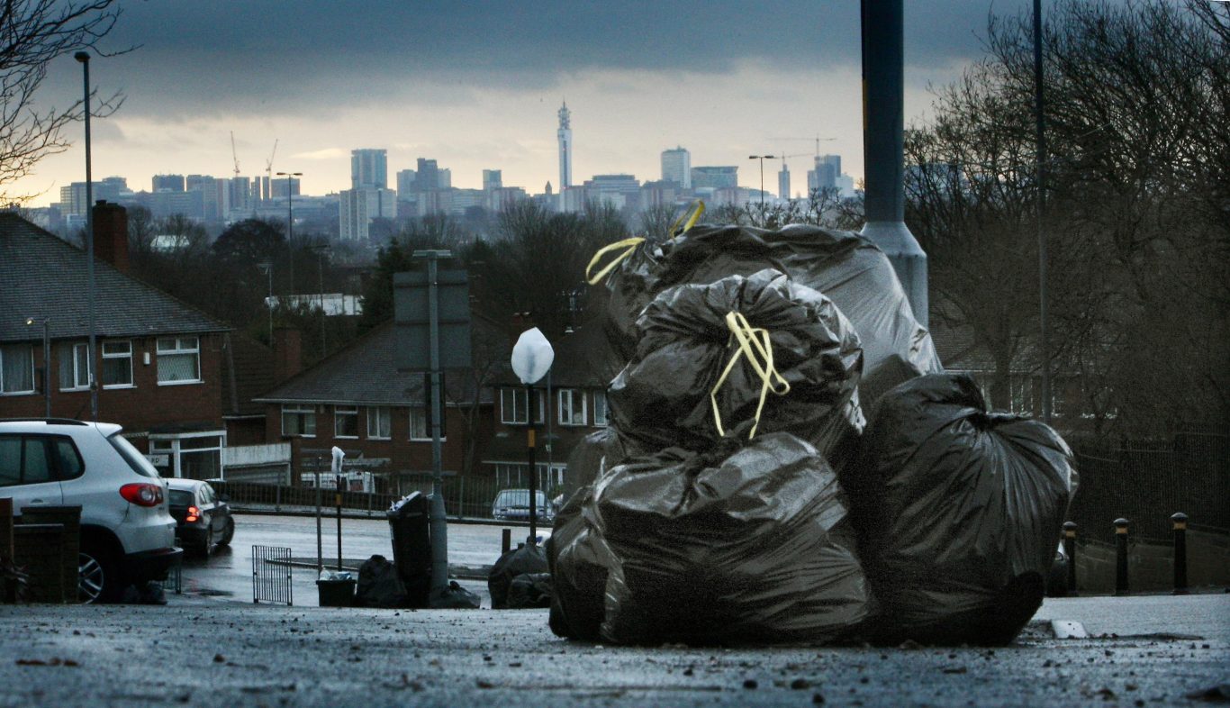 Rubbish piles up on the Beeches estate in north Birmingham  (David Jones/PA)