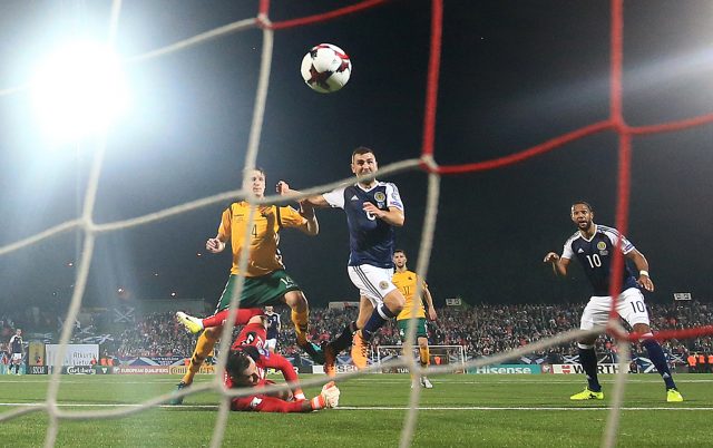  James McArthur scores his side's third goal. (Adam Davy/PA)