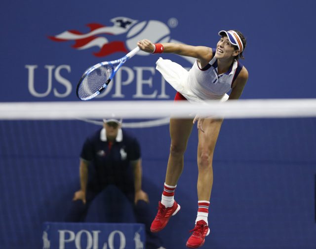 Garbine Muguruza in action at the US Open