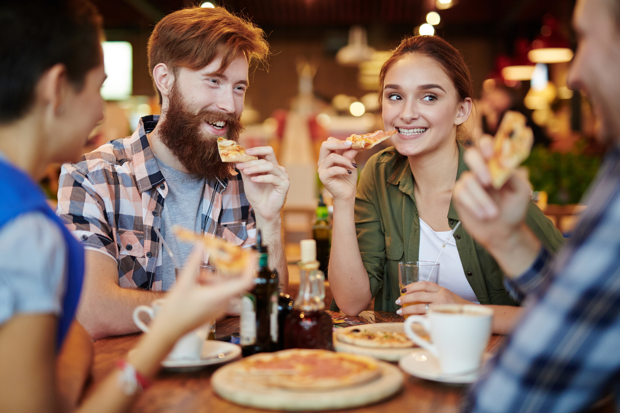 Generic photo of group of young friends at a pizza restaurant (Thinkstock/PA)