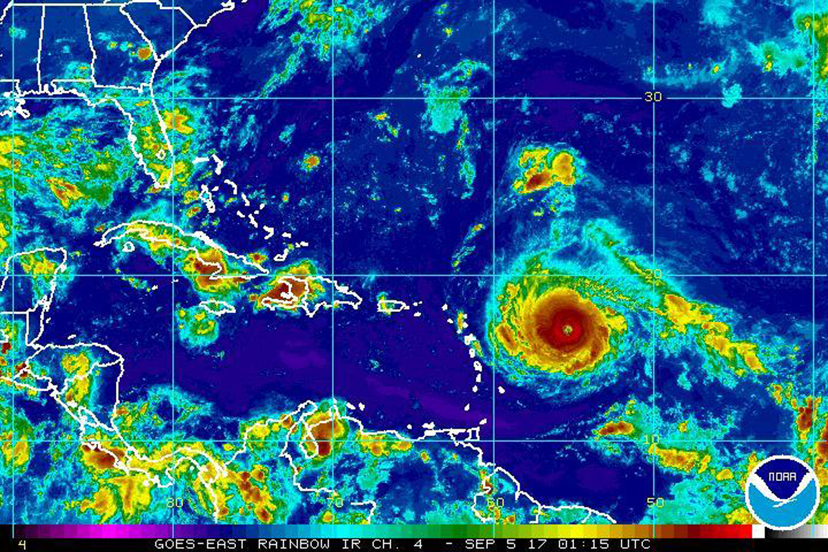 Hurricane Irma nears the Eastern Caribbean