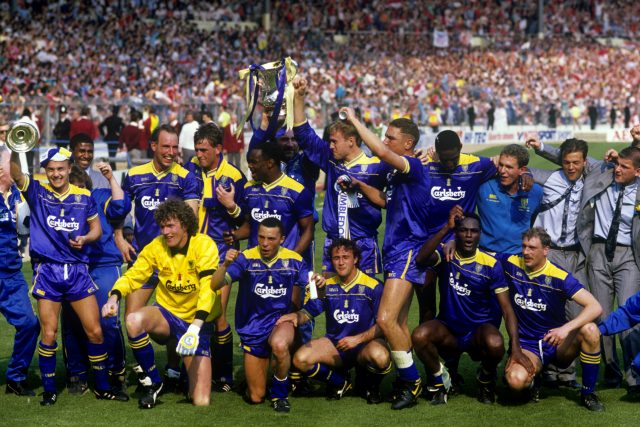 Wimbledon celebrate winning the FA Cup