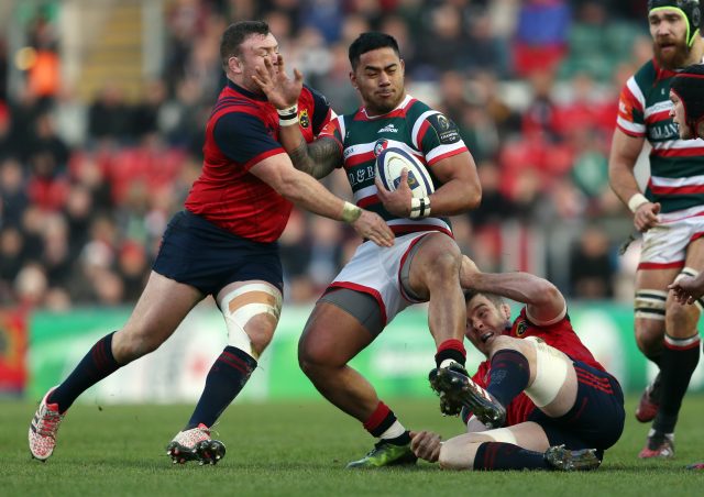 Manu Tuilagi, centre (David Davies/PA)
