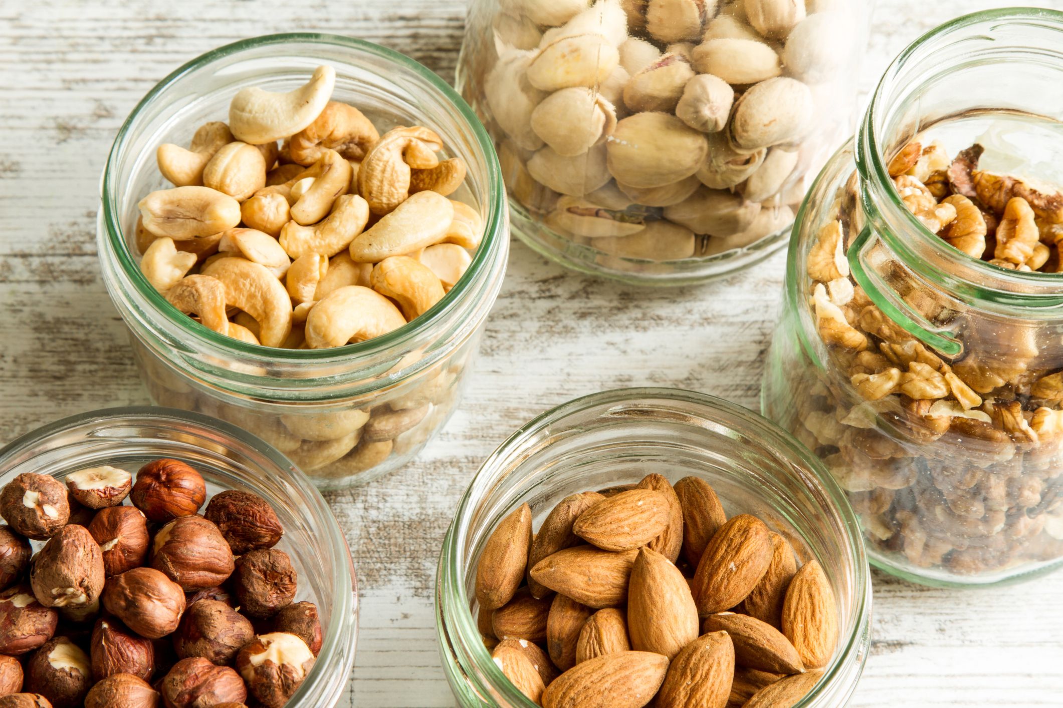 Nuts are high in fat.