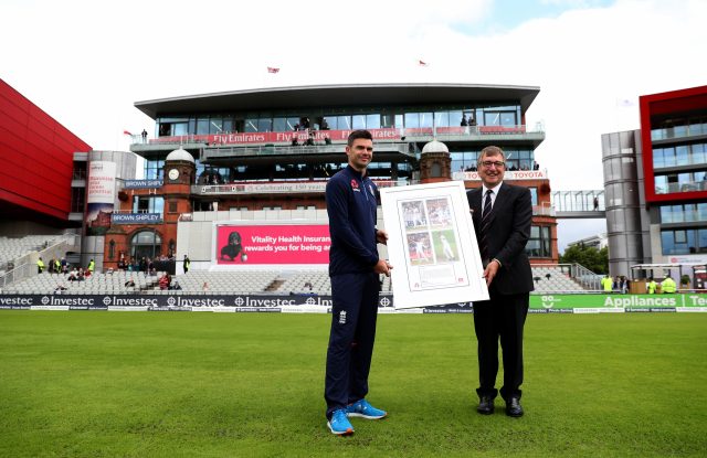 Old Trafford now has a James Anderson end