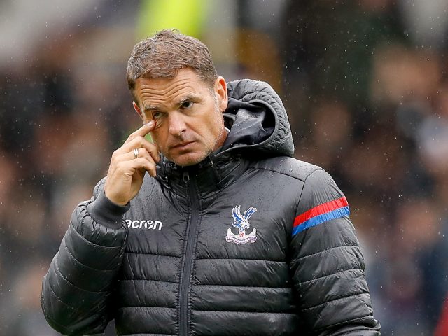 Crystal Palace manager Frank de Boer after the final whistle during the Premier League match at Turf Moor, Burnley.