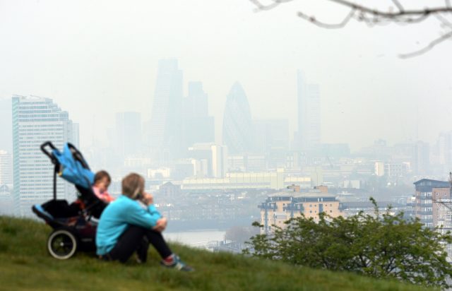 Pollution hanging over London