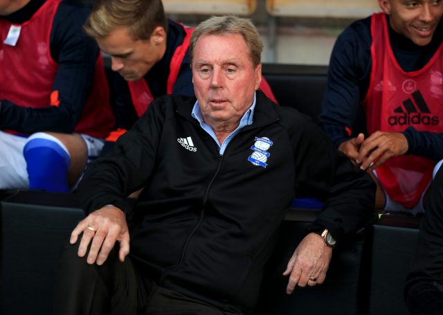 Birmingham manager Harry Redknapp is now 70 (Mike Egerton/PA)